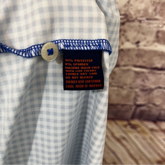 Donald Ross Sport Blue Check Short Sleeve Polo - Picture 8 of 9
